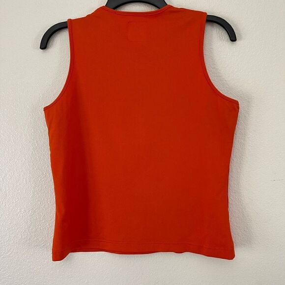 Isda & Co Orange Sleeveless Blouse Size Medium - Picture 2 of 5